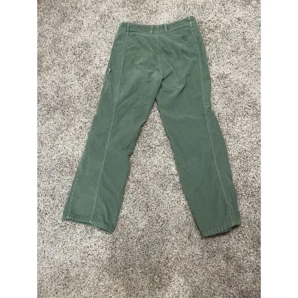 Vintage Patagonia Rhythm Corduroy Pants Size 10 Baggy Y2K Green 100% Cotton Rare - Picture 2 of 7